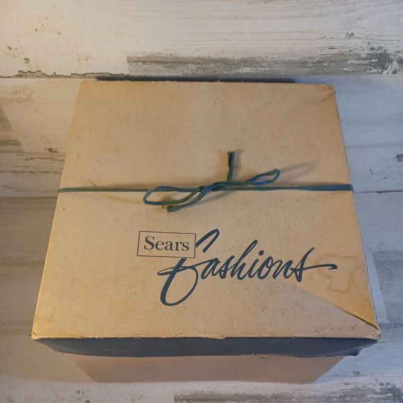 Vintage Raffia White Hats With Netting Original Sears Roebuck And Company box - Picture 10 of 13